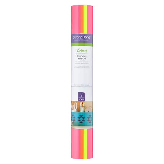 9 Packs: 3 ct. (27 total) Cricut® Everyday Iron On™ Neon Glowsticks Sampler